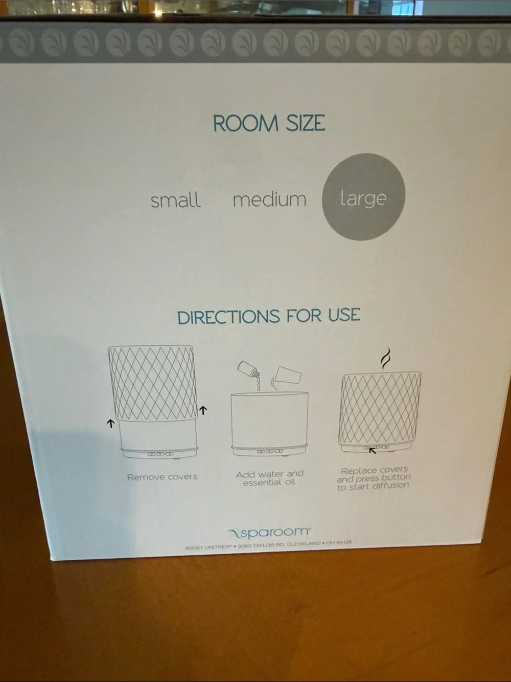 SpaRoom Athena Bluetooth Ultrasonic Aromatherapy Diffuser NIB